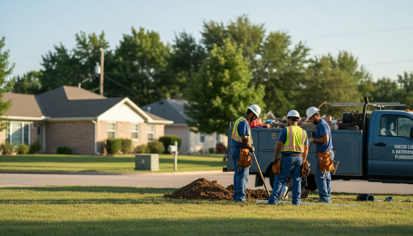 Residential water line and bathroom plumbing service in Upper Darby, PA